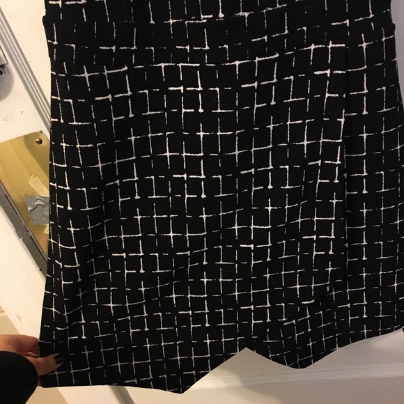 NWOT black and white plaid romper - Picture 2 of 3